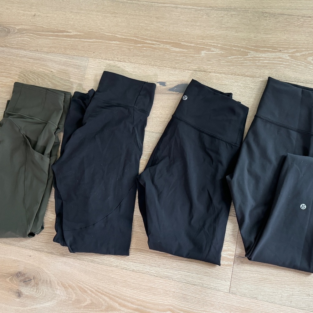 Bundle Lululemon Leggins Size 8 Black Olive